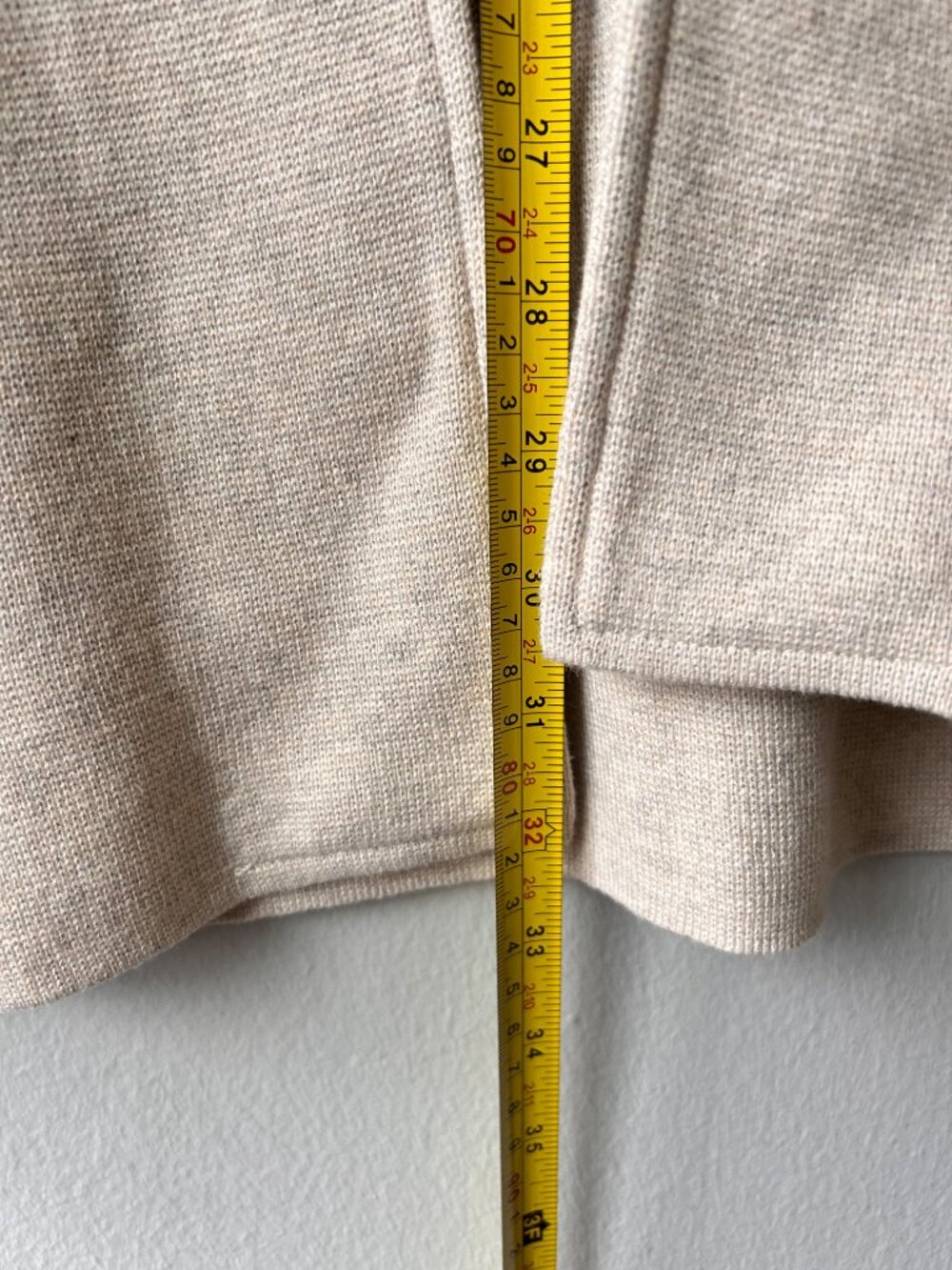 Quince 100% Organic Cotton Knit Blazer Heather Oatmeal Open Front L - Picture 6 of 6